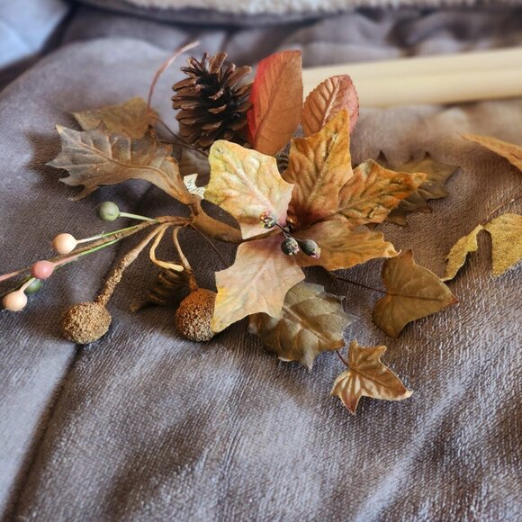 Pair of  Brass Double-Arm Colonial Wall-Sconces Candle Holders  w/added decor - Picture 6 of 8